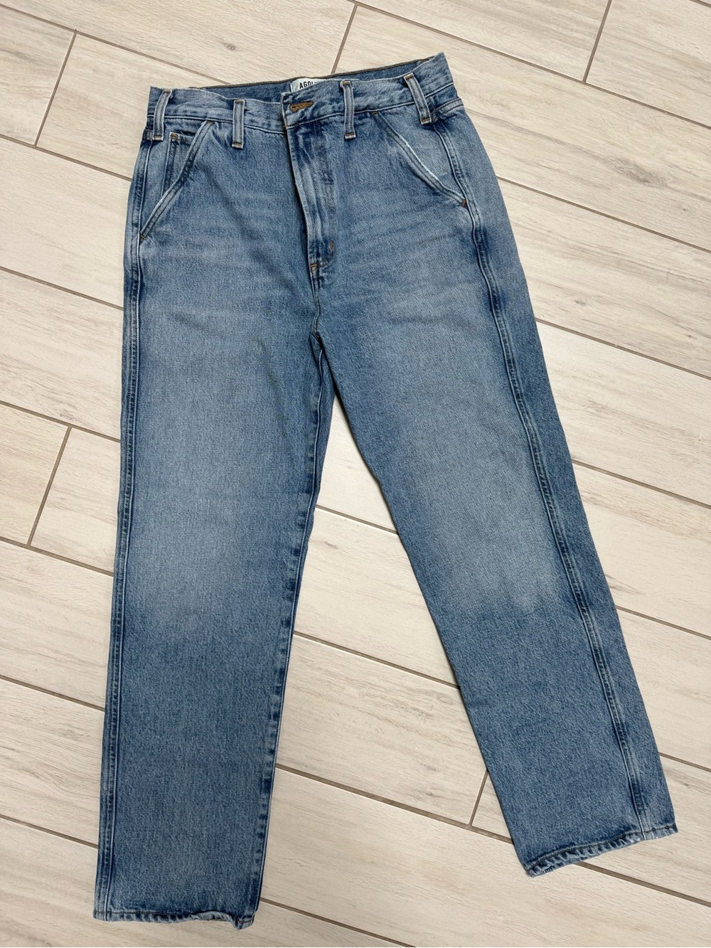Agolde Women's Relaxed Light Blue Denim Jeans